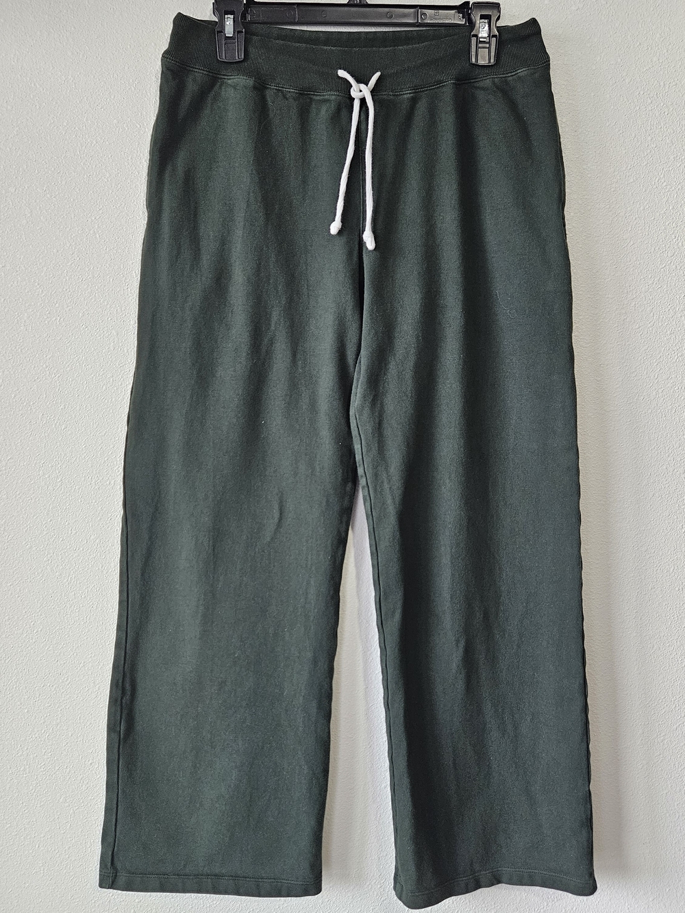 Brandy Melville Deep Forest Green Drawstring Wide Leg Joggers